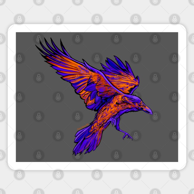 Autumn Raven Sticker by Magic Whiskey ART